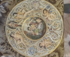 Capodimonte 229 antique Italian numbered flawless plate, diameter 33 cm, beautiful piece! I do personally