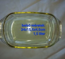 Heat-resistant oval glass bowl feuerfest saale glas