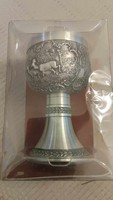 Artina sks pewter wine cup, with wax scene, in unopened box