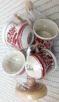 Korondi ceramic cups with aggat