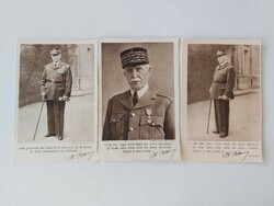 Old man photo French soldier photo 3 pcs