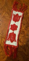 Bookmark with written embroidery