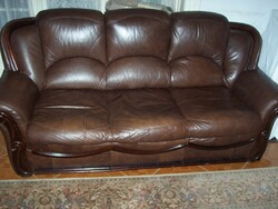 Leather sofa, seating set