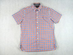 Original tommy hilfiger (m / l) elegant checkered short-sleeved men's shirt