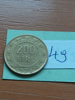 Italy 200 lira 1978, aluminum-bronze 49