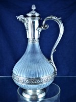 Amazing antique silver decanter, French, CA. 1860 !!!