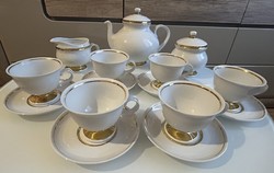 Hollóházi Napfény arany kollekció porcelán teáskészlet
