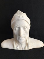 Nagyméretű Dante mellszobor gipsz szobor