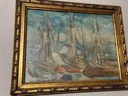 Unknown Impressionist Painter Boats