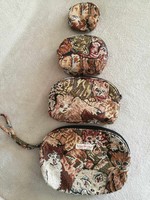 Gobelin effect kitten handbag/accessories/wallet set