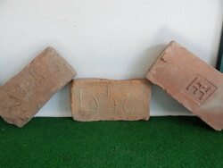 Antique bricks, Hungarian crown, monogrammed, cs sz v, miller. No. 9.