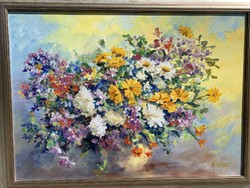 Makray János Virágcsendélet festmény