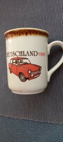 Angol veterán   autós porcelán bögre Deutschland 1965 Trabant