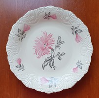 Bavaria German porcelain serving cake bowl plate floral old vintage offering flower