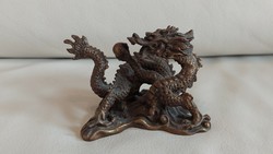 Bronz kínai sárkány szobor