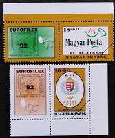 M4162-3s(z) / 1992 stamp day - eurofilex stamp series postal clean sample stamp arch edge / arch corner