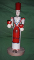 Vintage painted wooden figure fairy queen without wings 32 cm also with candle holder function according to pictures