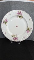 Retro opeiag porcelain bowl, decorated with flowers and stripes, diameter: 29 cm, weight: 785 gr.