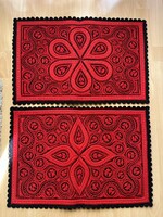 New decorative cushion cover with red black filter insert - 2 pcs
