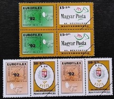 M4162-3c2 / 1992 Bélyegnap - EUROFILEX bélyegsor postatiszta mintabélyeg pár