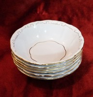 6 Zsolnay feathered salad bowls