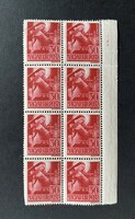 1944. Szent Margit ** postatiszta bélyegek 8-as tömb (törés)