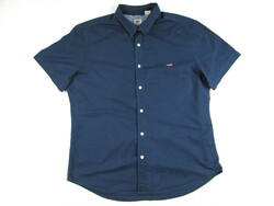 Original Levis slim fit (xl) elegant dark blue short-sleeved men's shirt