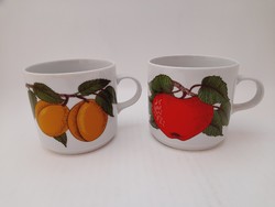 Peach and apple mug from the Alföld house factory