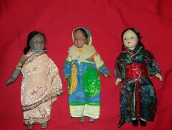 Gyönyörű keleti hercegnő porcelán babák JAPÁN INDIA TÖRÖK 3 db EGYBEN 22 cm / db a képek szerint