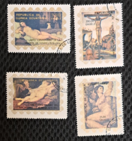 1976. Guinea painting stamps f/5/9
