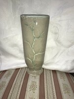 Gorka gauze glazed square vase with green branches