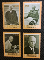 Stamps on the faces of famous people f/4/6