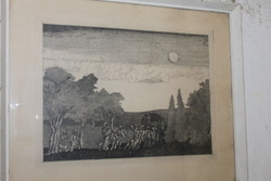 Signed etching 723