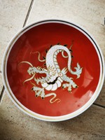 Wallendorf kézzel festett sárkány tányér