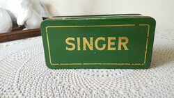 Old singer sewing machine accessory metal box
