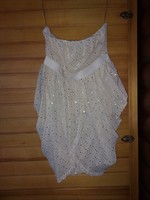 Onion style strapless sequin casual dress