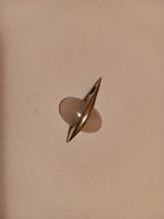 Large silver pendant with rose quartz stones