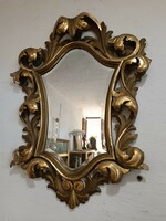 Carved Florentine faceted mirror