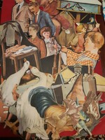 Tanári applikációs készlet iskolai óvodai oktató táblák 1970-80-as évekből   szemléltető eszköz x