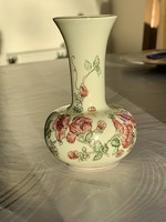 Zsolnay virágos váza aranyozott mesterjeles