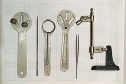 Watch tools from the heritage of an old watch workshop - 6 pieces