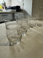 Set of small glass glasses