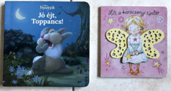 Két darab keménylapos mesekönyv egyben: Jó éjt, Toppancs (Disney) és Lili, a karácsonyi tündér