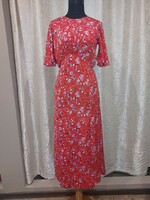 Topshop s bell sleeve open back floral maxi dress.