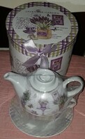 Teapot + cup + plate in gift box