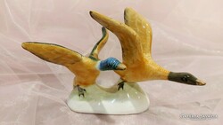 Bodrogkeresztúr ceramic pair of geese, wild ducks.