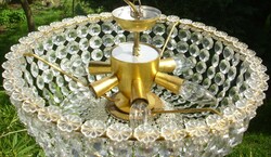 Viennese round basket crystal chandelier with 6 lights, 60s