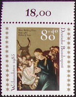 N1267sz / Németország 1985 Karácsony bélyeg postatiszta ívszéli összegzőszámos