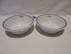 Retro Lowland porcelain hospital plate - two pieces together