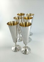 Silver champagne glasses 6 pcs